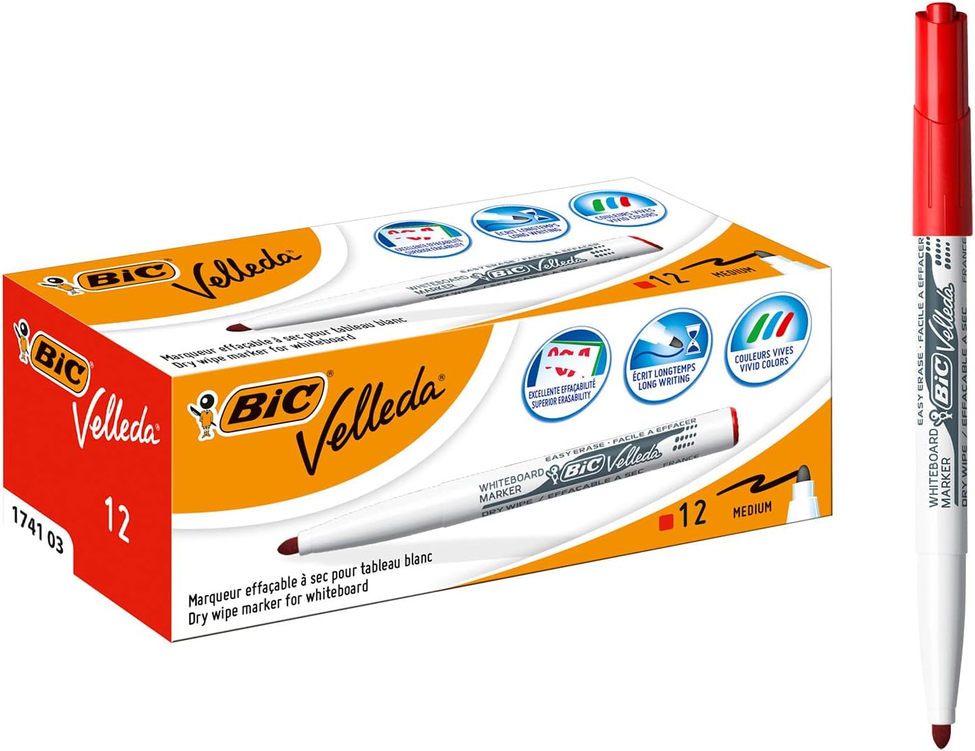 Thumbnail 5 de BIC Velleda 1741 rotuladores pizarra 12 uds