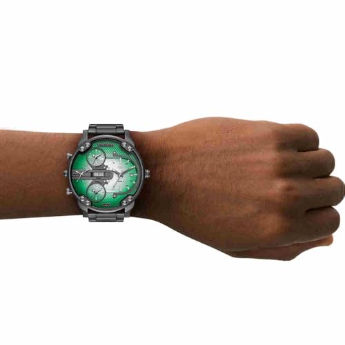 Detalle de Diesel Montre Mr. Daddy pour Homme — Quartz Multifonction, 3 Aiguilles, Bracelet Acier Inoxydable