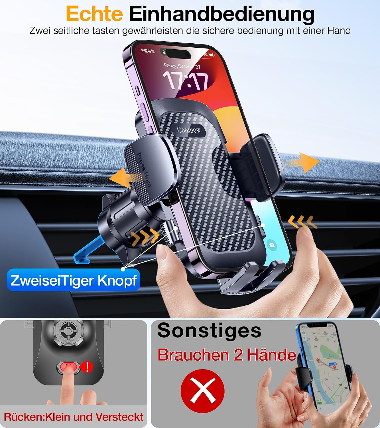 Thumbnail 4 de Coolpow Handyhalterung Auto Upgrade 4-in-1