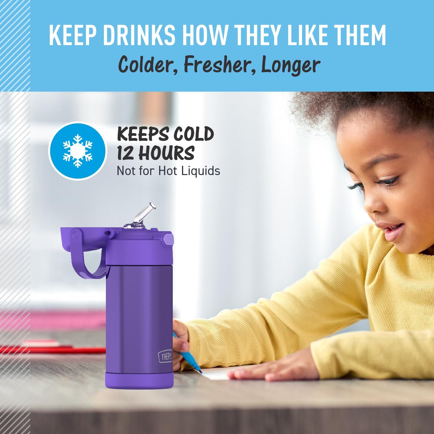 Detalle de FUNTAINER Kids Water Bottle, 12 Ounce