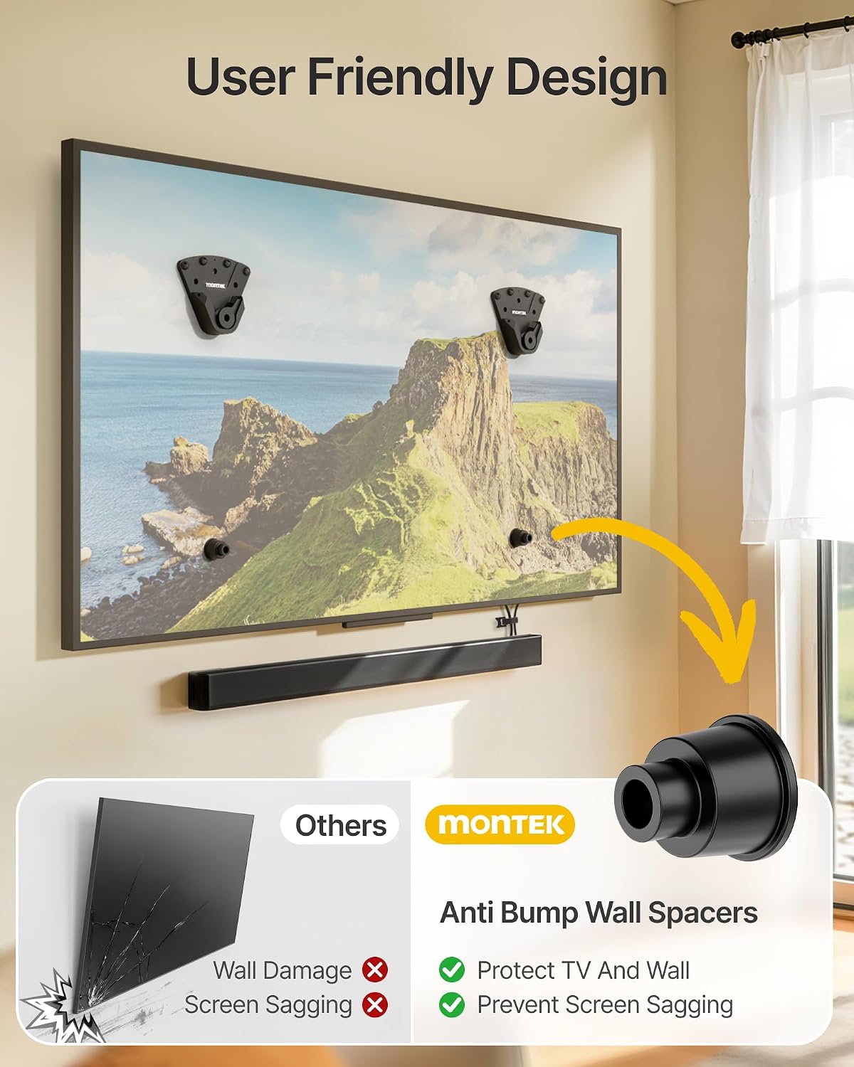 Thumbnail 6 de monTEK No Stud TV Wall Mount 175 lbs