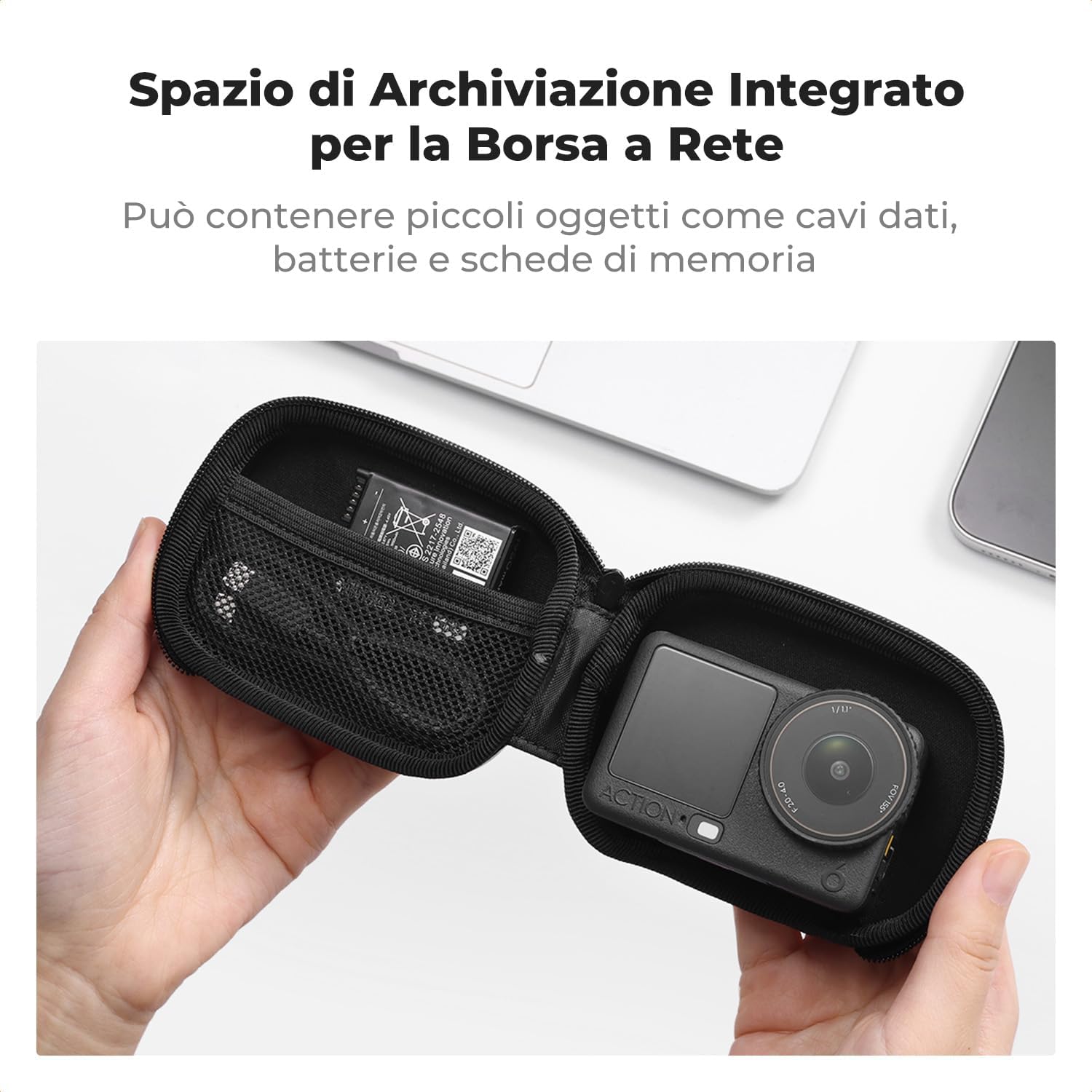 Thumbnail 3 de Custodia semiaperta K&F CONCEPT per action cam — protezione EVA, spazio accessori e tracolla rimovibile