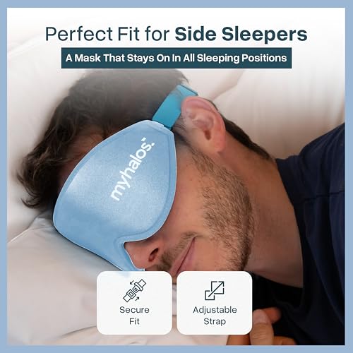 Detalle 2 de MyHalos Blackout Sleep Mask: Zero-Pressure 3D Eye Mask for Travel