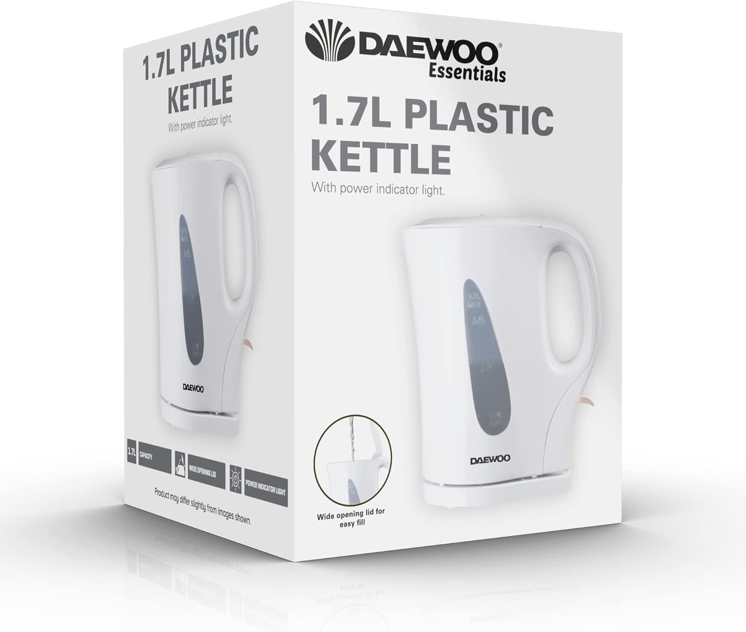 Thumbnail 6 de Daewoo Essentials 1.7L Fast Boil Electric Kettle – White