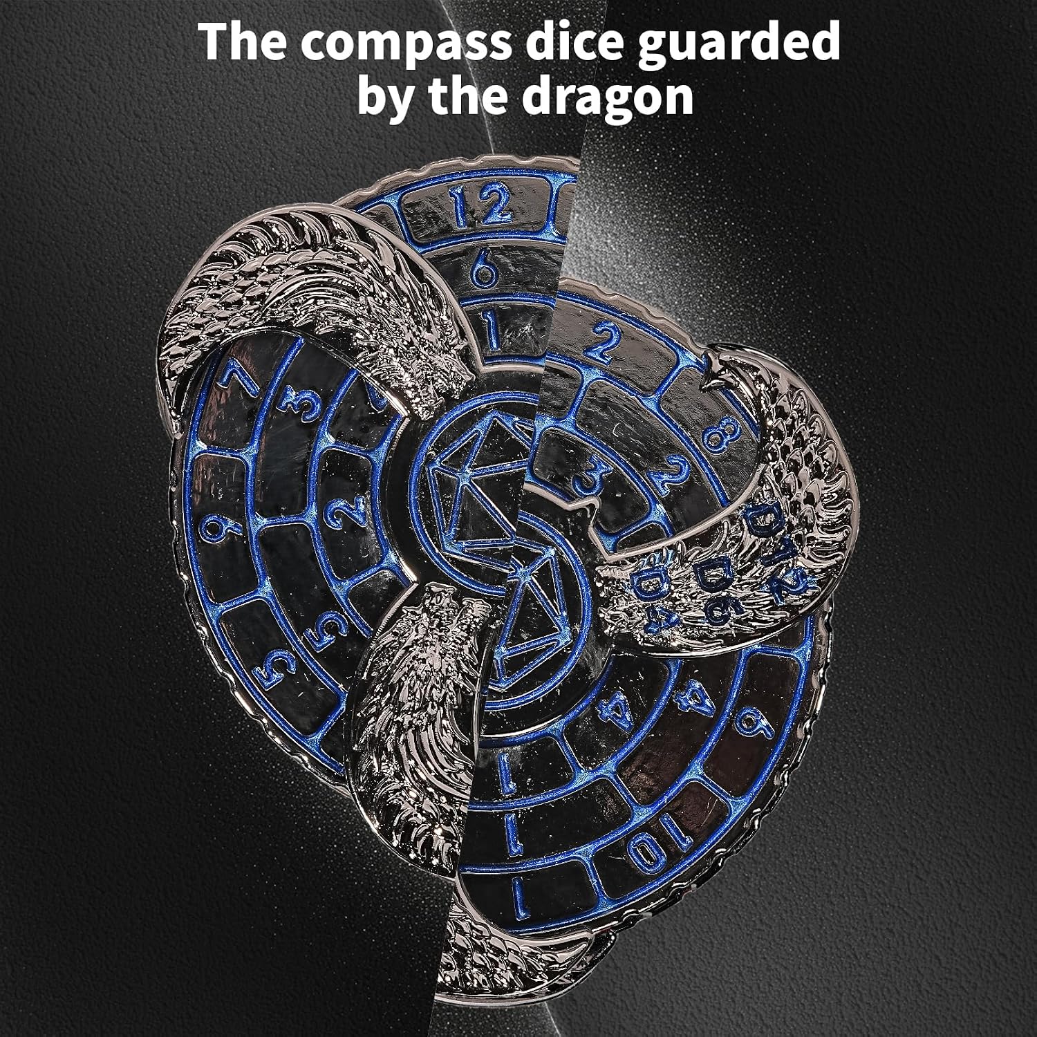 Detalle 2 de 7-in-1 DND Dice Spinner Roulette 7-sided metal dice 🎲