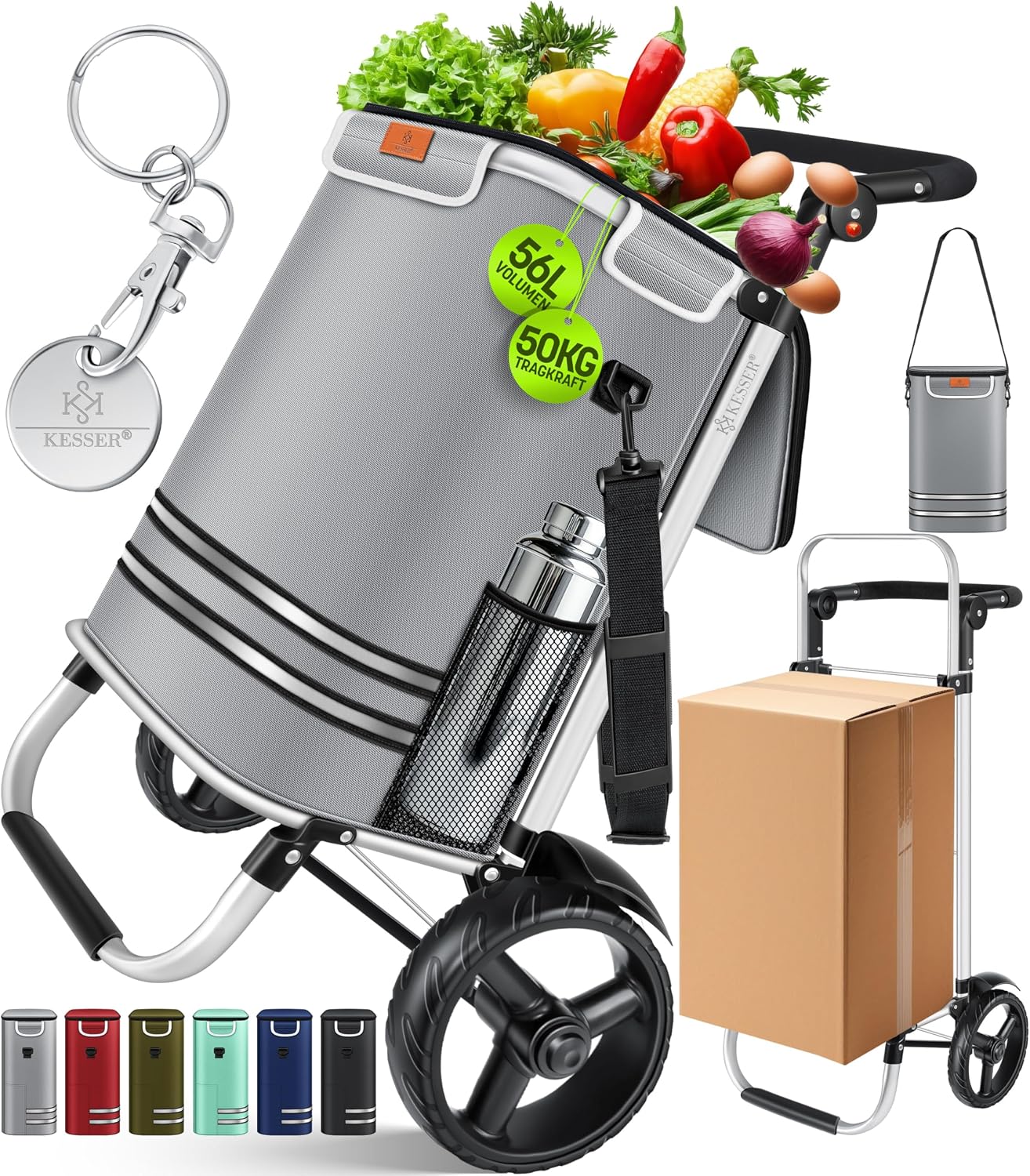Detalle 2 de KESSER® Einkaufstrolley klappbar 56L