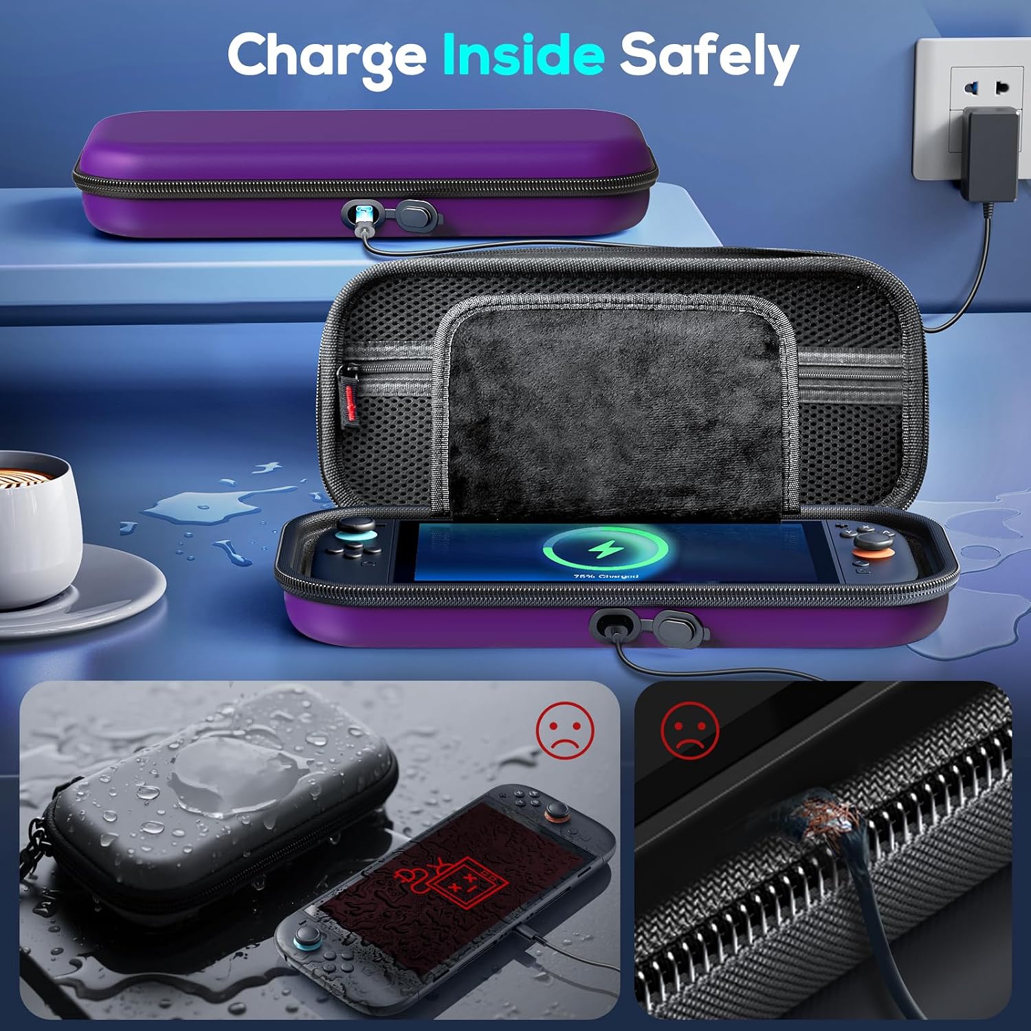 Thumbnail 1 de [Charge Inside] Switch 2 case 10 game slots