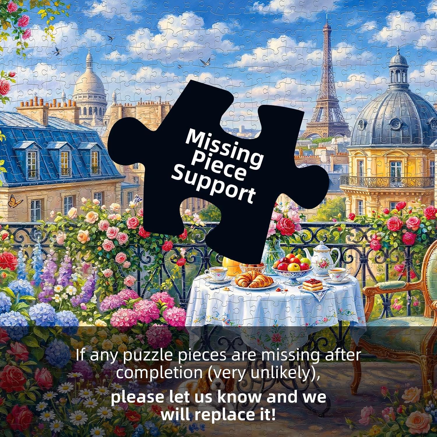 Detalle 2 de Paris Garden Balcony Jigsaw Puzzle, 1,000 Pieces