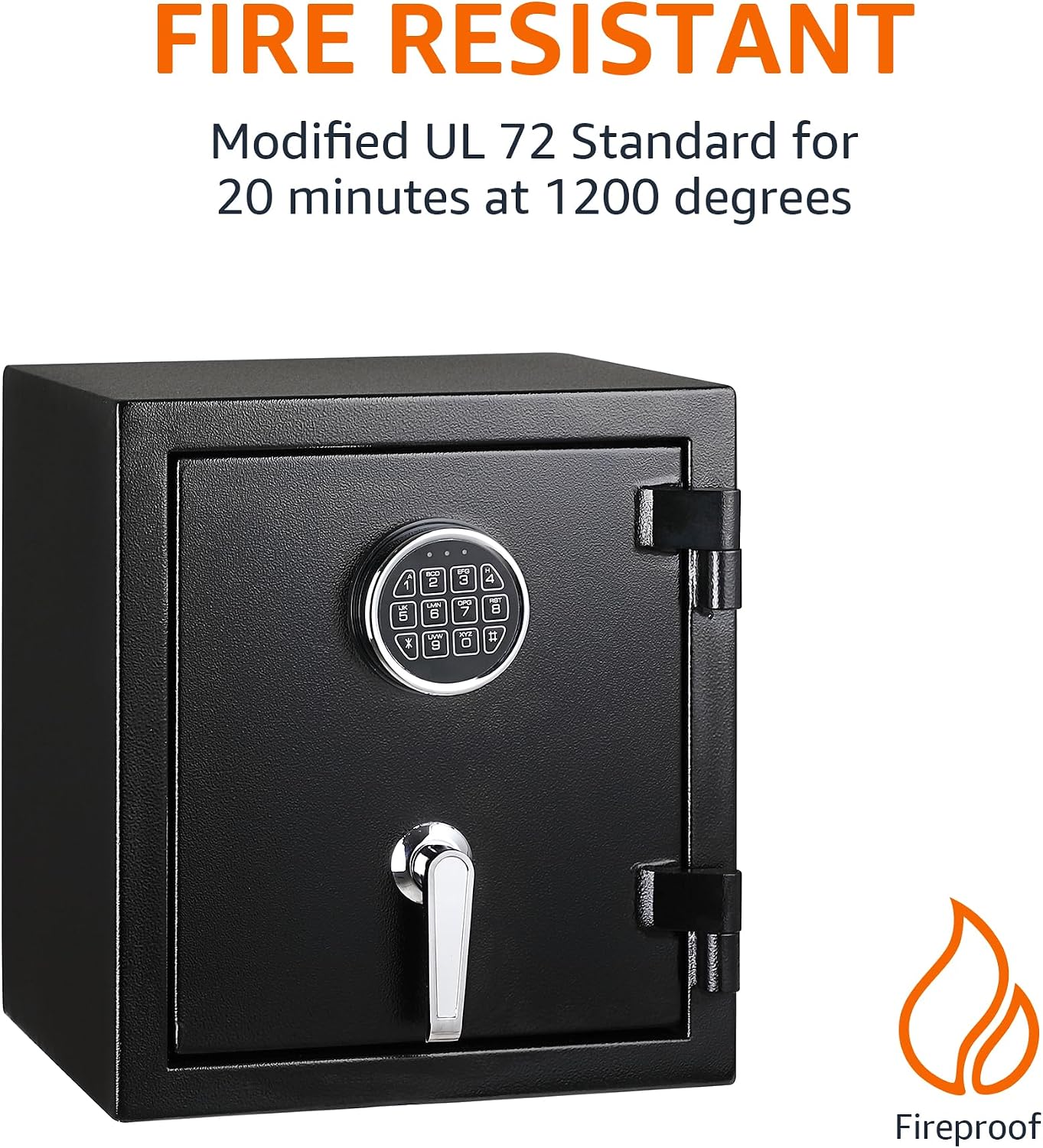Detalle 2 de Amazon Basics sejf ognioodporny 23,5 l z klawiaturą elektroniczną, czarny