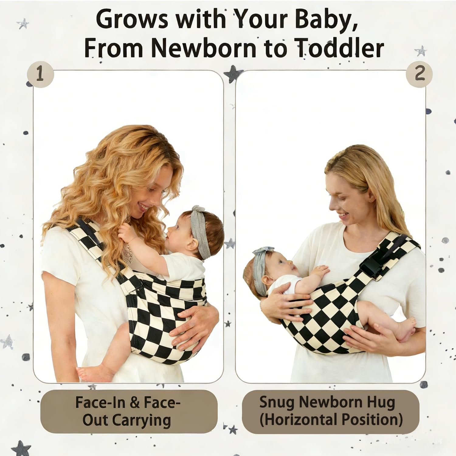 Thumbnail 4 de Baby Sling Carrier | Adjustable Front & Back, Lightweight 100% Cotton Toddler Carrier for 6 Months to 3 Years