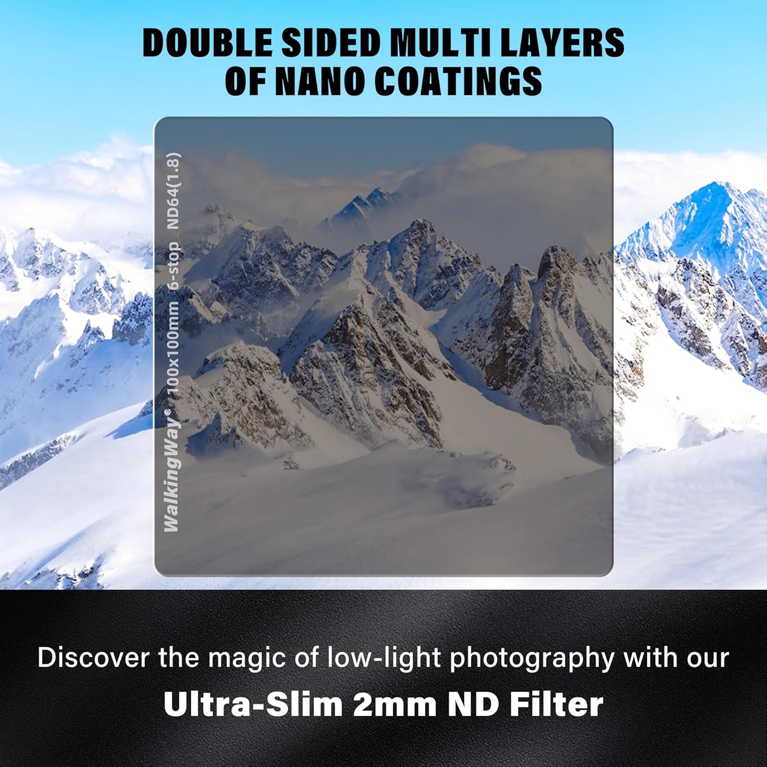 Detalle 2 de Walking Way ND64 100x100mm Square Filter for Camcorders