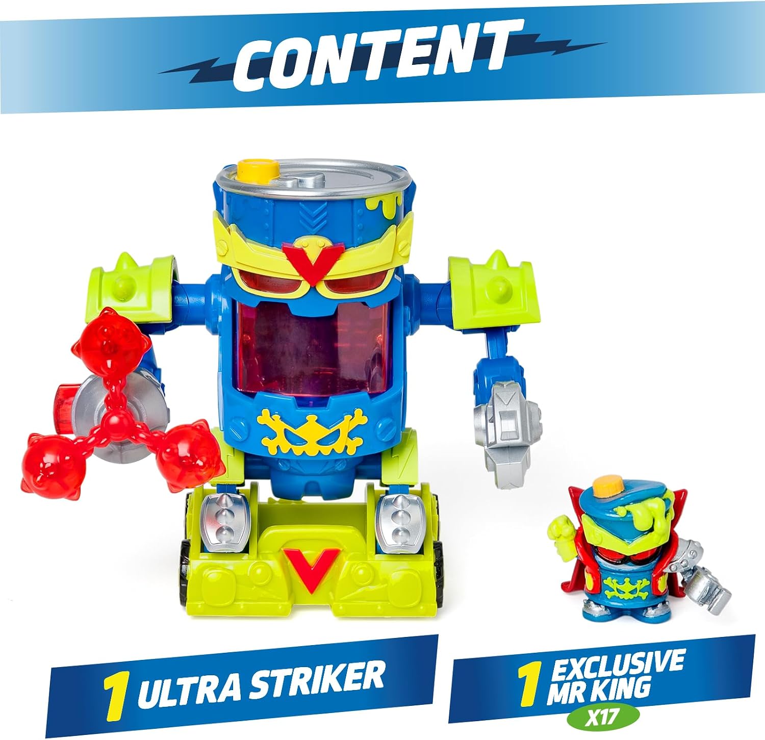 Detalle de SUPERTHINGS Ultra Striker Mr. King robot playset from Superthings Kazoom Power