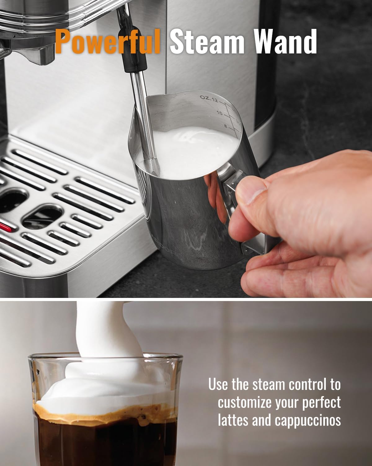 Thumbnail 3 de SHARDOR Espresso Machine 20 Bar with Milk Frother and Touchscreen