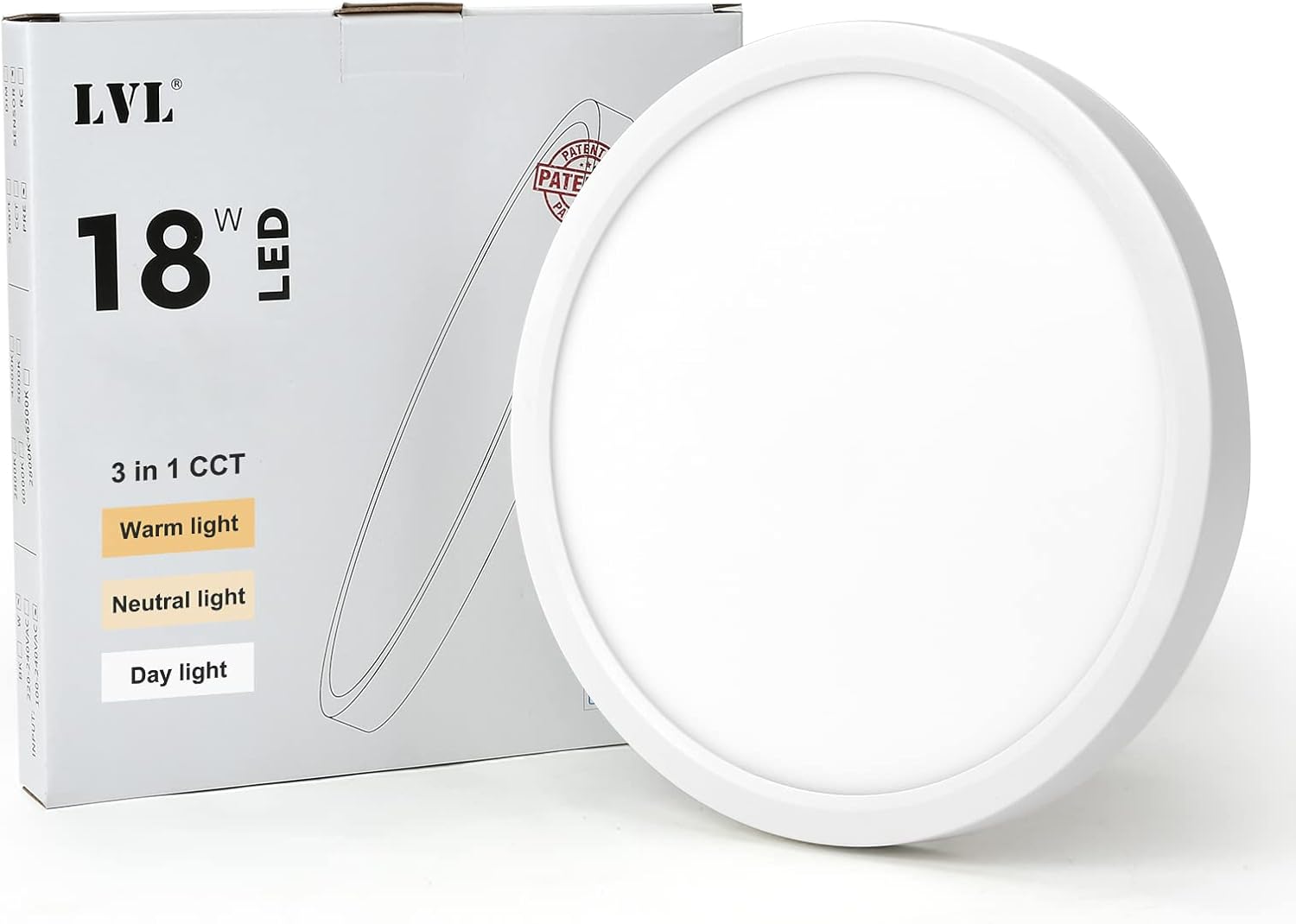 Detalle de LVL Round LED ceiling light 18W 9 inch