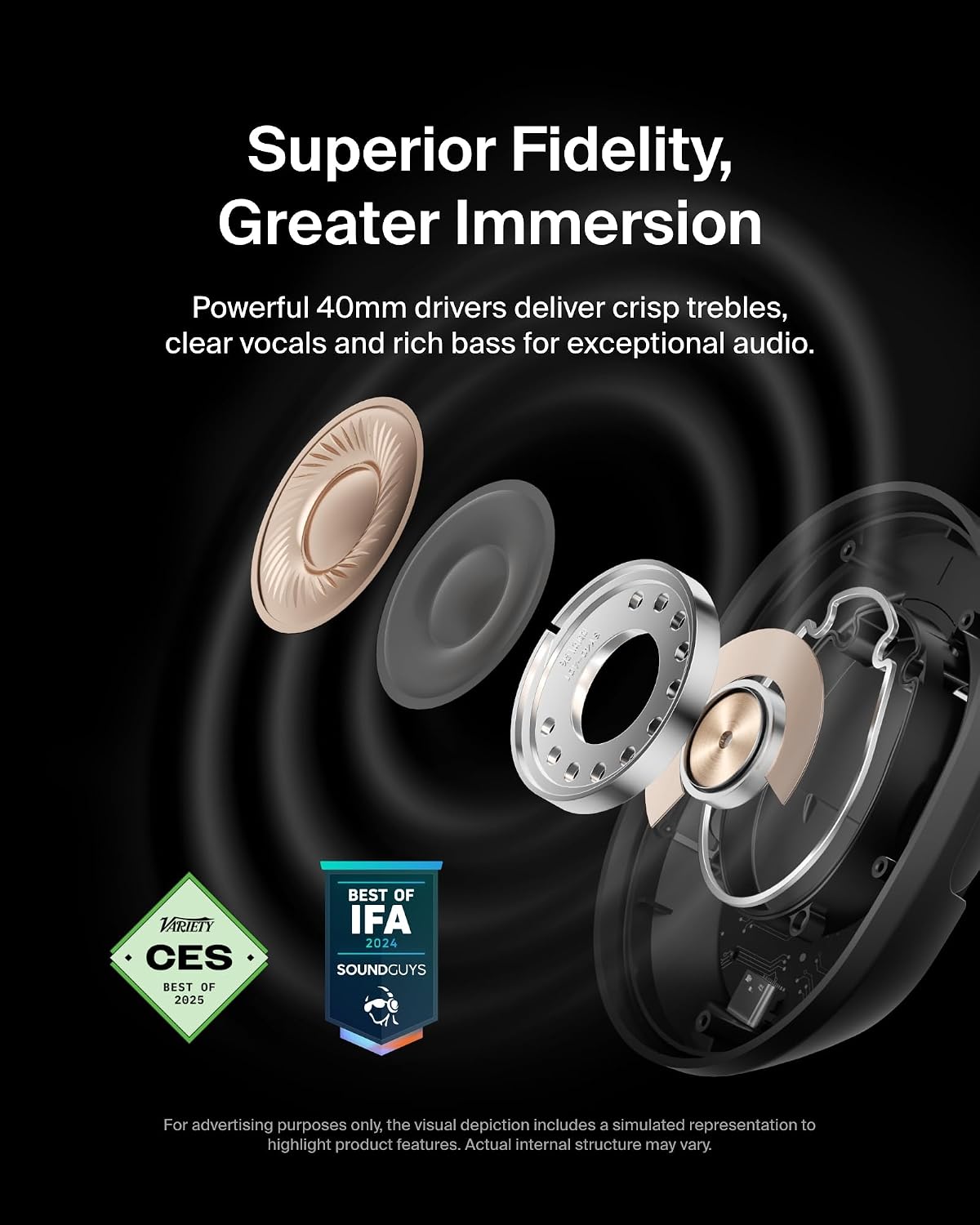Detalle 2 de Belkin SoundForm Isolate Noise Cancelling Headphones