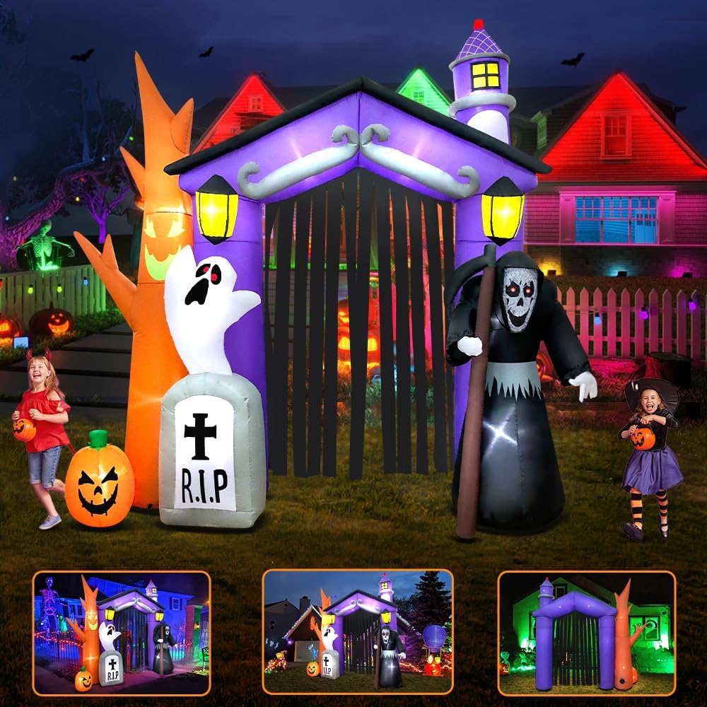 Detalle de KOOY Halloween Inflatable Archway, 9 ft