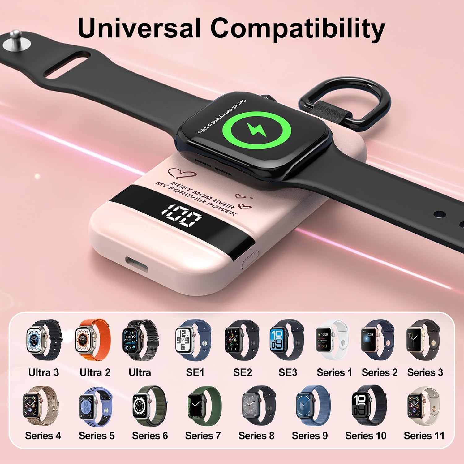 Detalle 1 de Convoltyai Portable Apple Watch Charger, 2500mAh