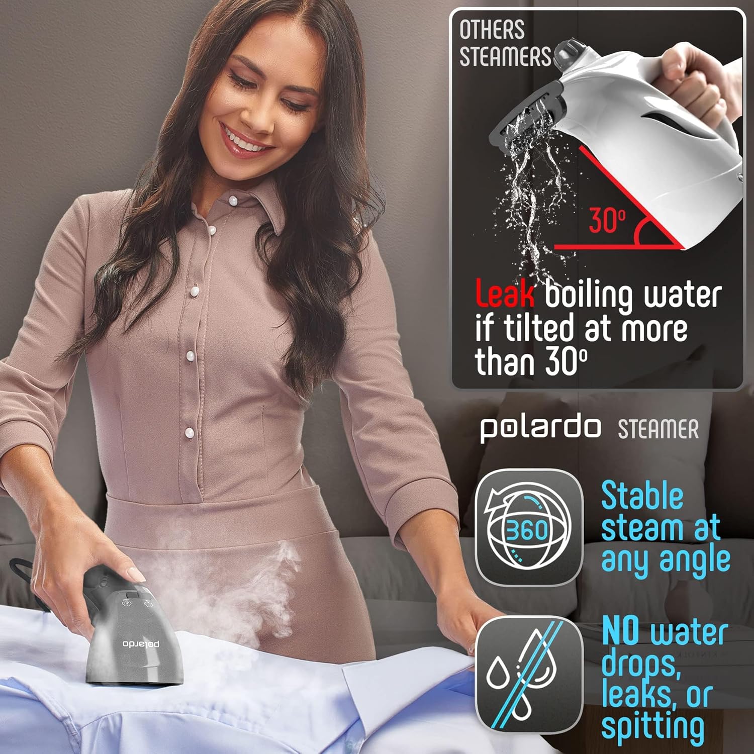 Detalle 1 de Best Portable Clothes Steamer 120V ⌛