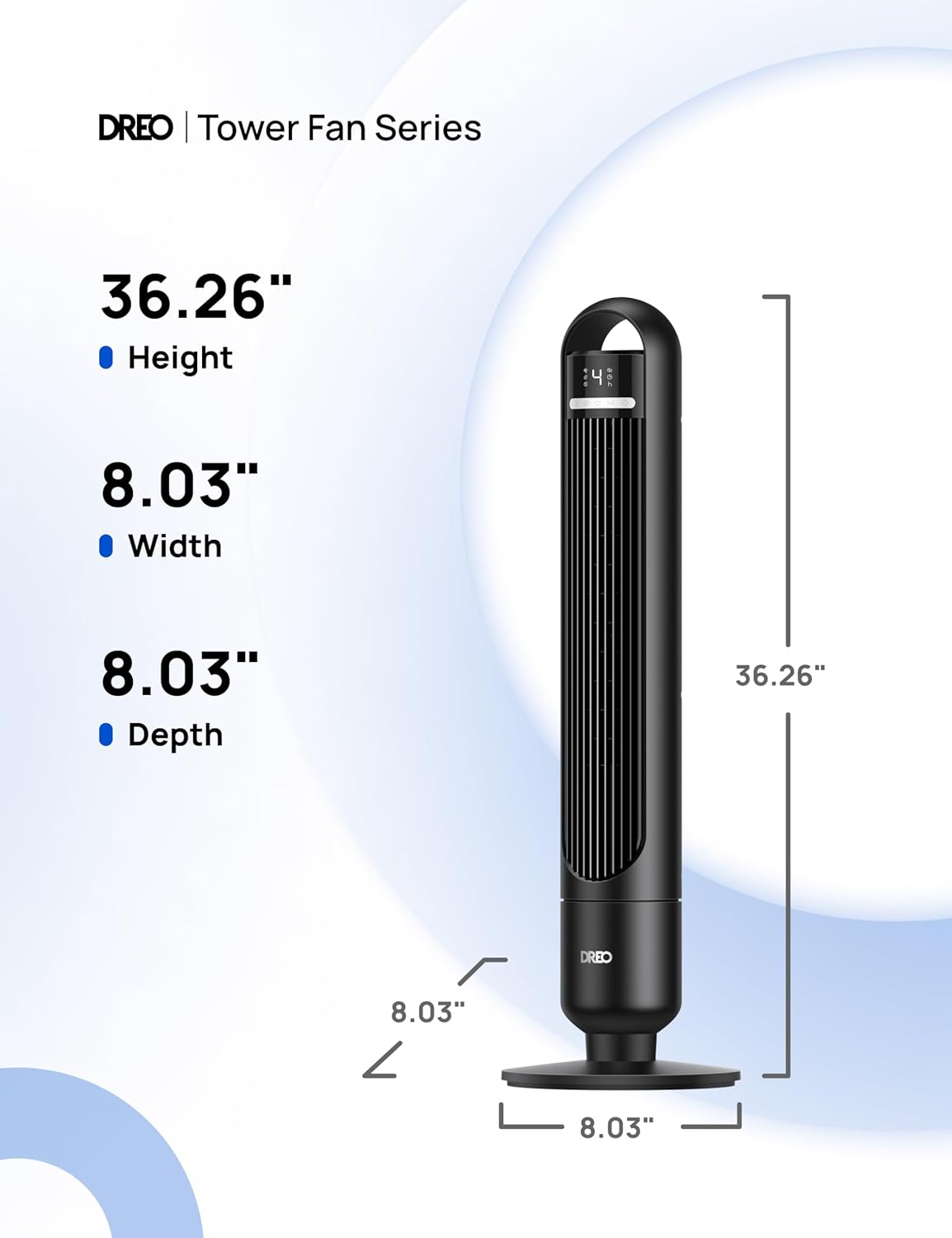 Thumbnail 2 de Dreo 28dB Silent Tower Fan for Bedroom