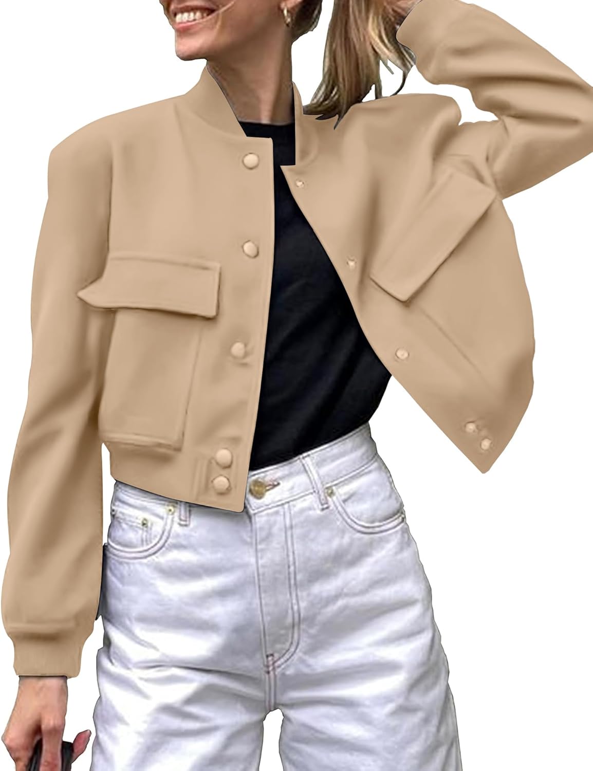 Thumbnail 5 de Zeagoo Women Bomber Jacket Varsity Light