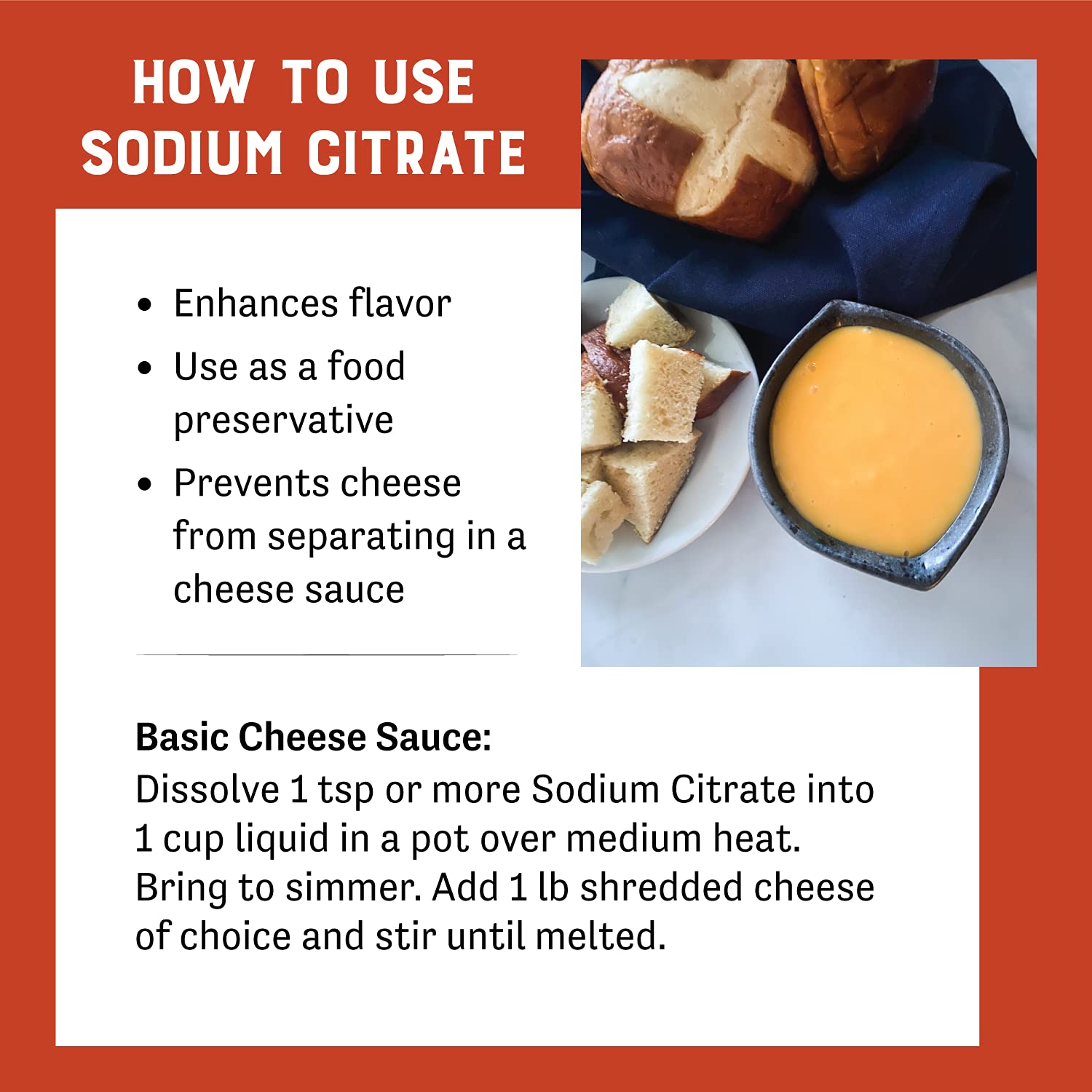 Detalle de Judee's Gluten Free Sodium Citrate Powder, 16 oz, Cheese Sauce Emulsifier