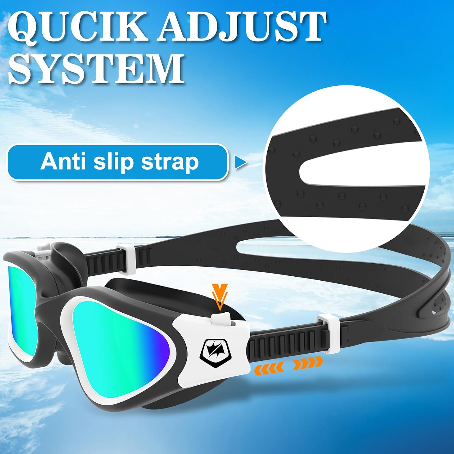 Detalle 1 de WIN.MAX Swimming Goggles with Silicone Frame
