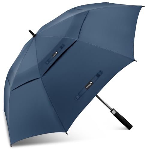 ZOMAKE Großregenschirm Sturmfest – Golfschirm M, Marineblau