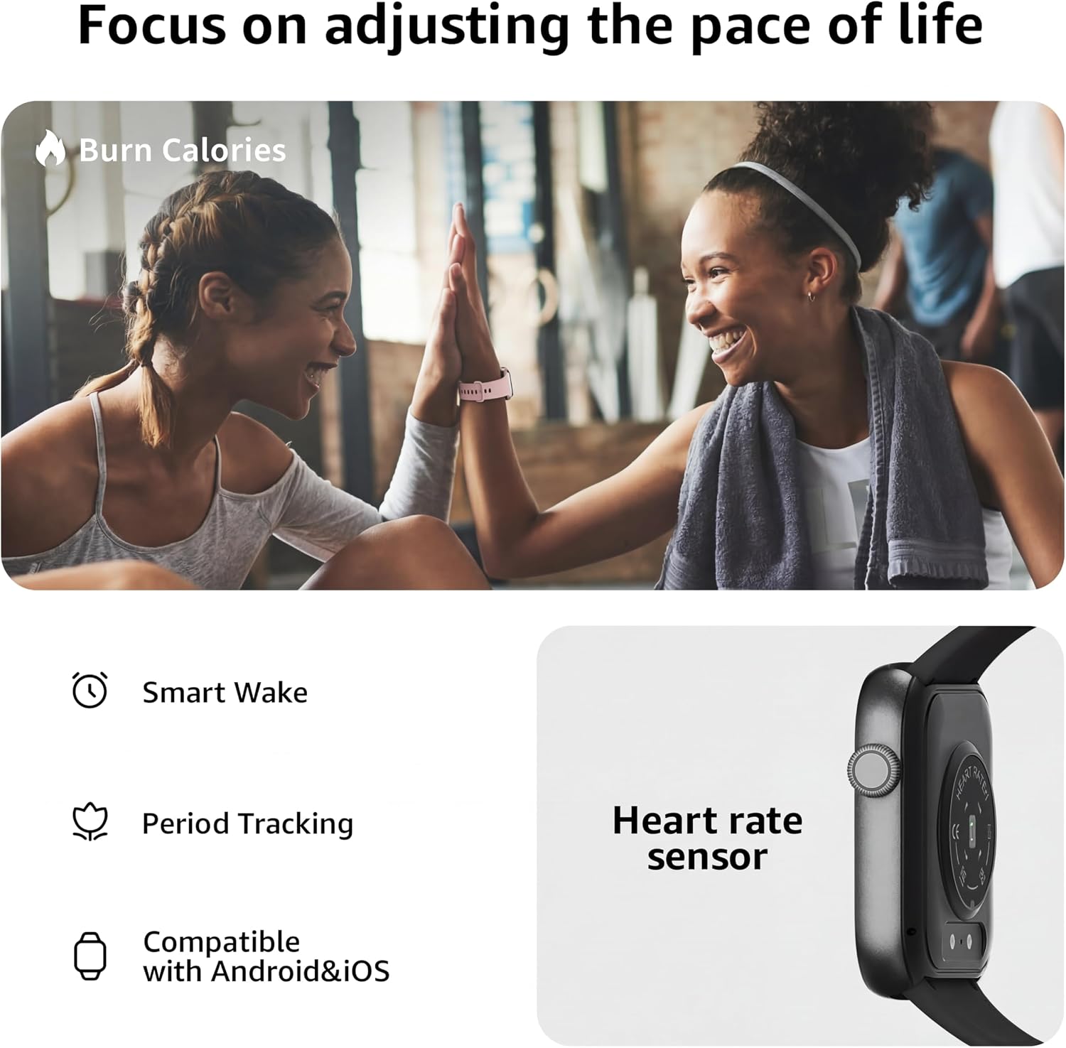 Detalle de Smart Watch for Men and Women with Call Function, 1.85-inch Display, 140+ Sports, IP68 Waterproof
