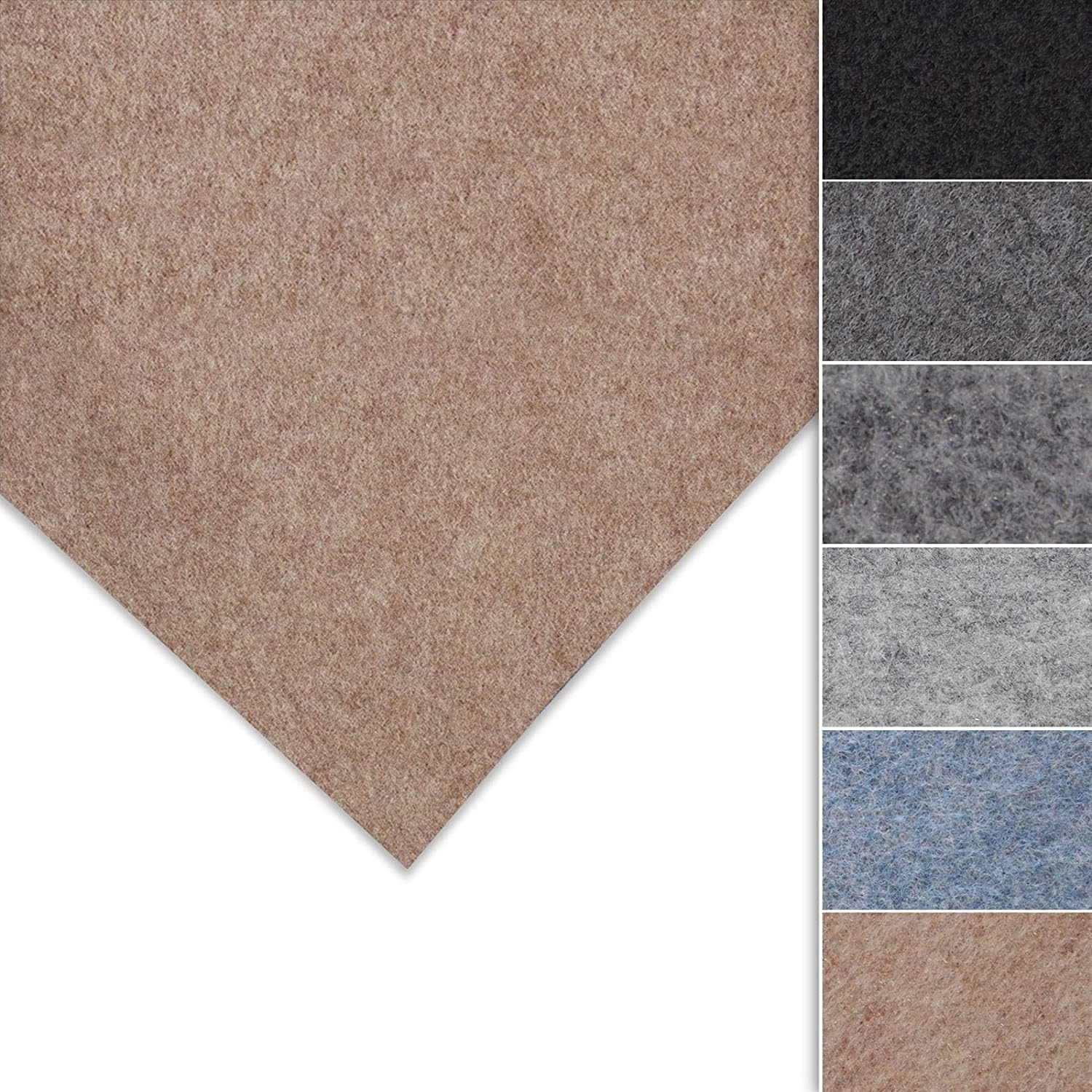Detalle 2 de KARAT Filzstoff – Bastelfilz & Bespannstoff für Auto-Interieur, Wohnmobil und Innenausbau (Nadelfilz), Superflex Beige