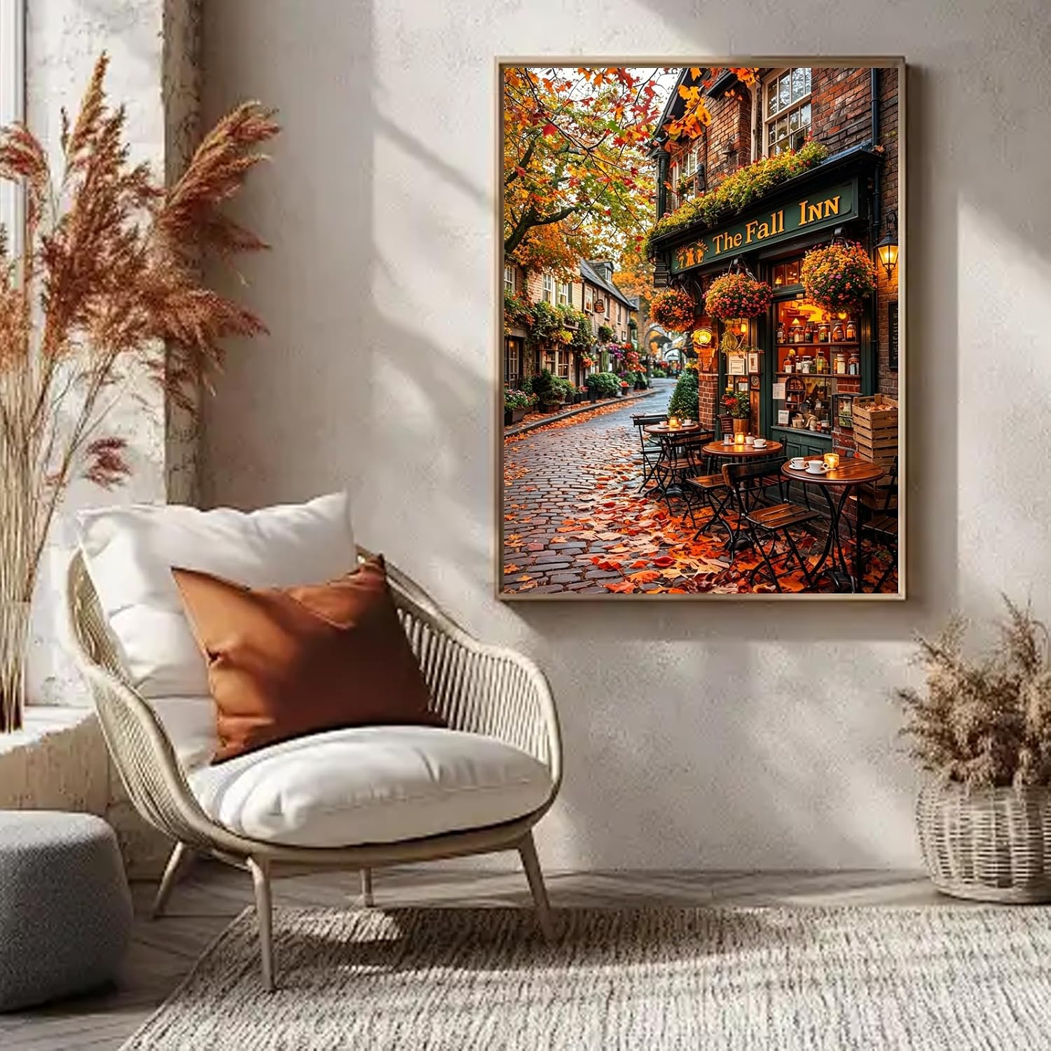 Detalle 2 de Paint by Numbers for Adults: Autumn Scenery 12x16in DIY Canvas Kit