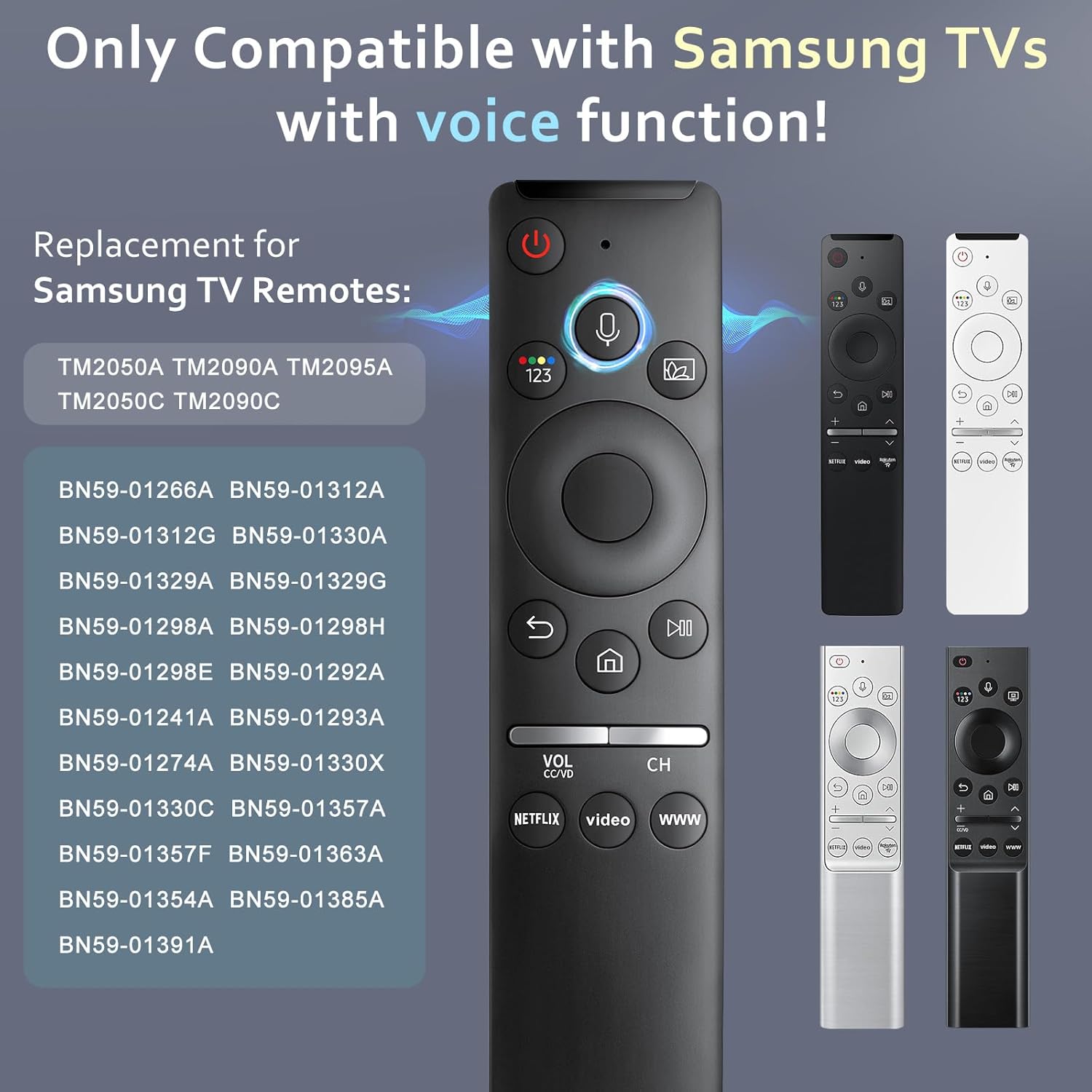 Thumbnail 2 de Voice Replacement for Samsung Smart TV Remote (Voice Function Compatible) – Not for Soundbar