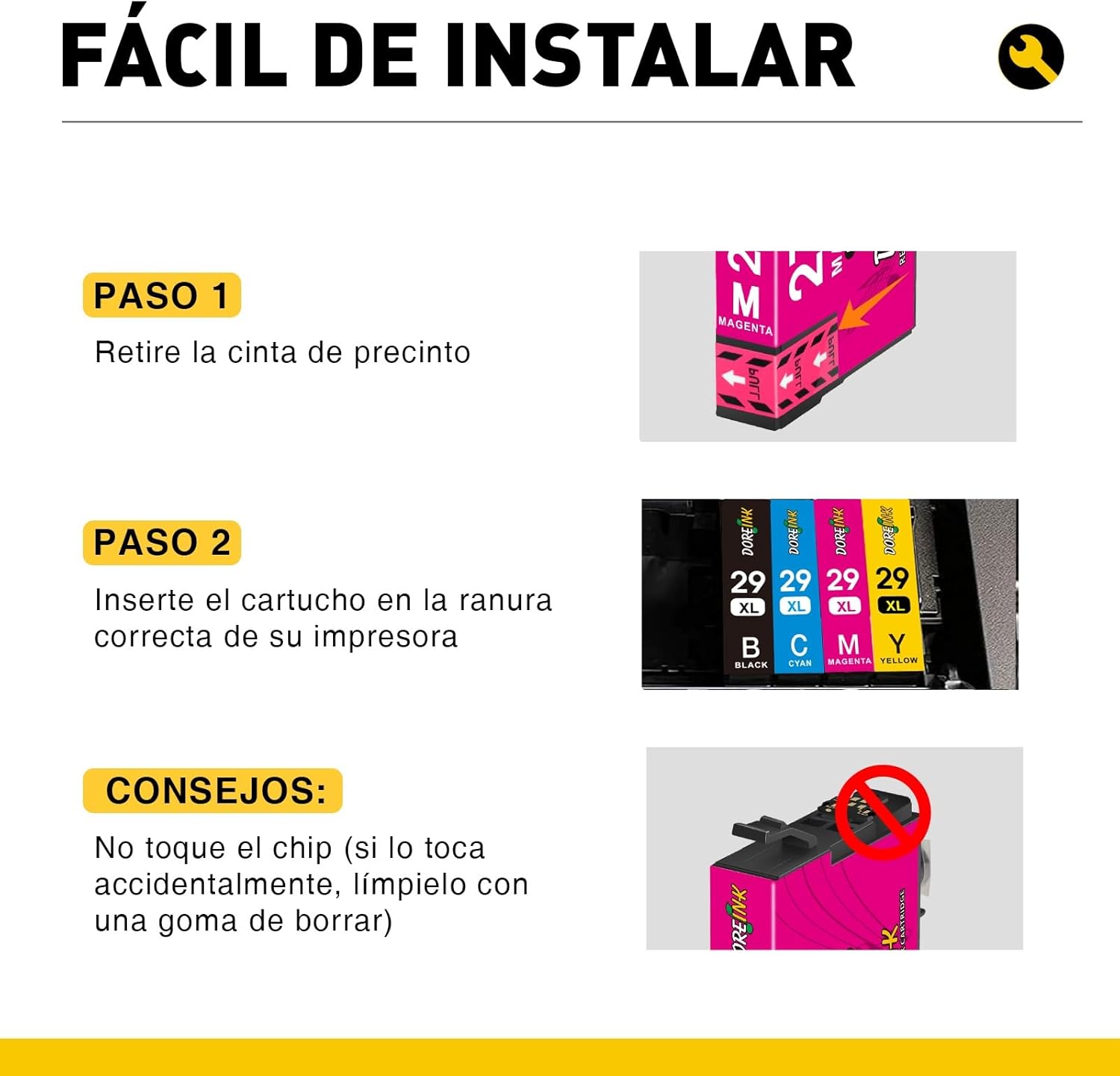 Thumbnail 3 de DOREINK 29XL Cartuchos Compatibles para Epson Expression 🖨