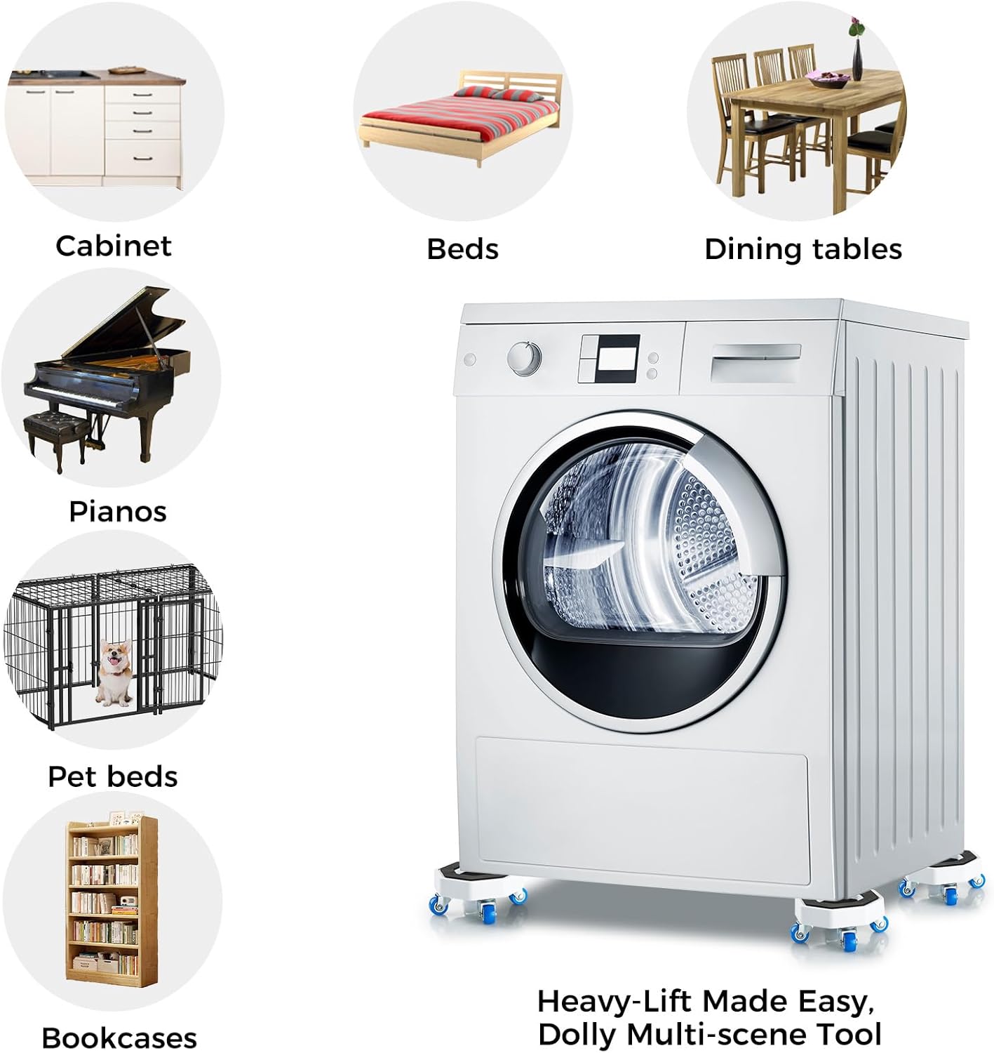 Thumbnail 1 de 360° Rotating Furniture Sliders with Wheels – Heavy Duty Moving Kit for Up to 350kg