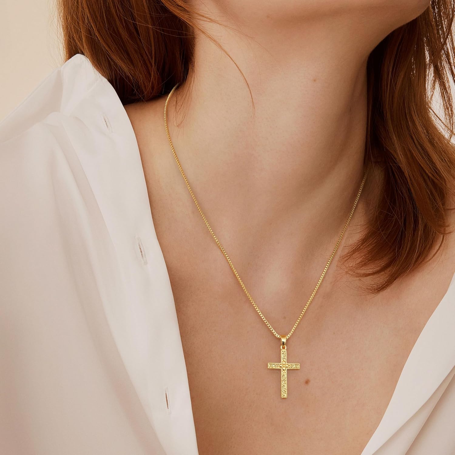 Thumbnail 4 de BodyBonita Cross Collar 16" Oro/Plata