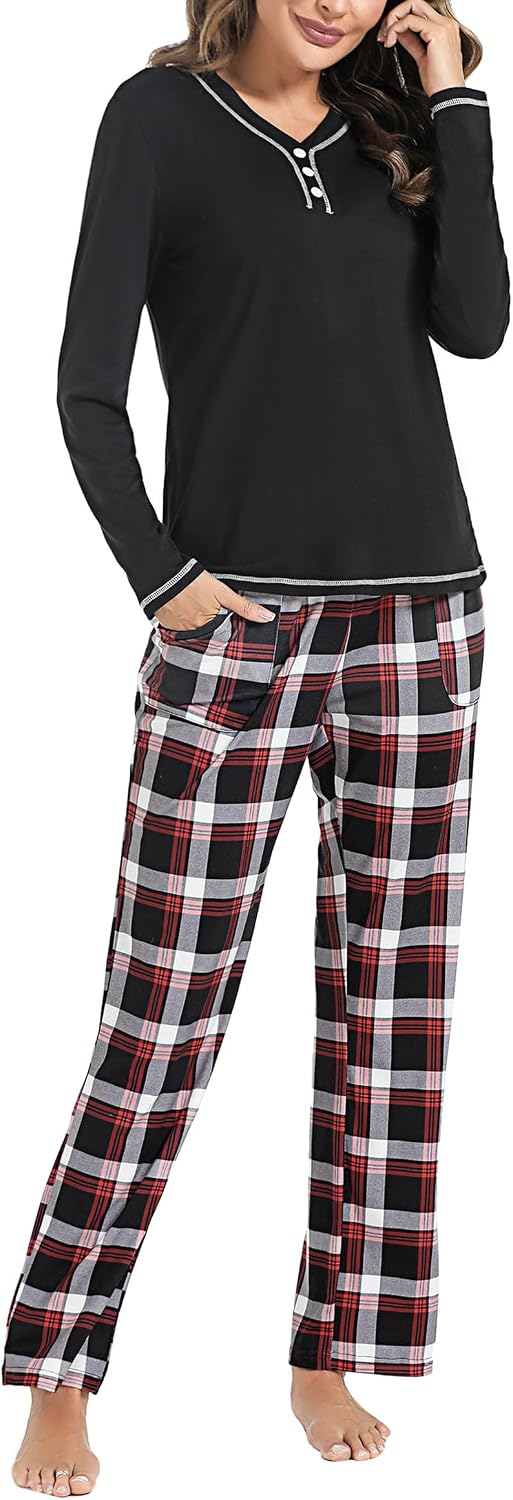 Thumbnail 1 de Uniexcosm Schlafanzug Damen Baumwolle Pyjama Set