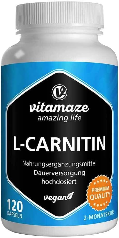 Thumbnail 2 de Vitamaze L-Carnitine haute dose (tartrate) 1000 mg/j – 120 gélules végane