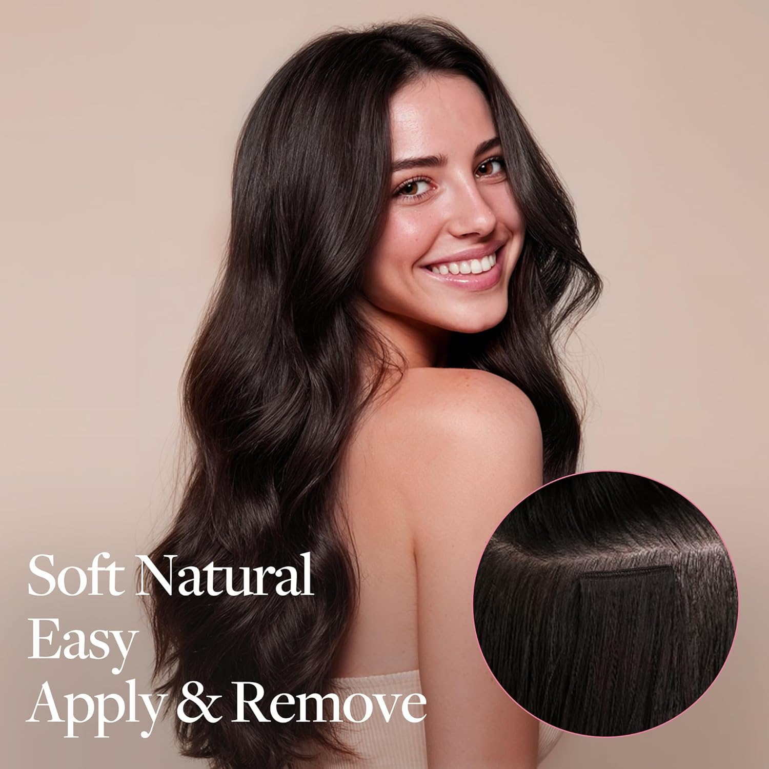Thumbnail 5 de GOO GOO Clip in Echthaar Extensions 45 cm, 120 g, 7 Stück – Echthaar Clip-Extensions in 4/26/4 Schokobraun bis Honigblond