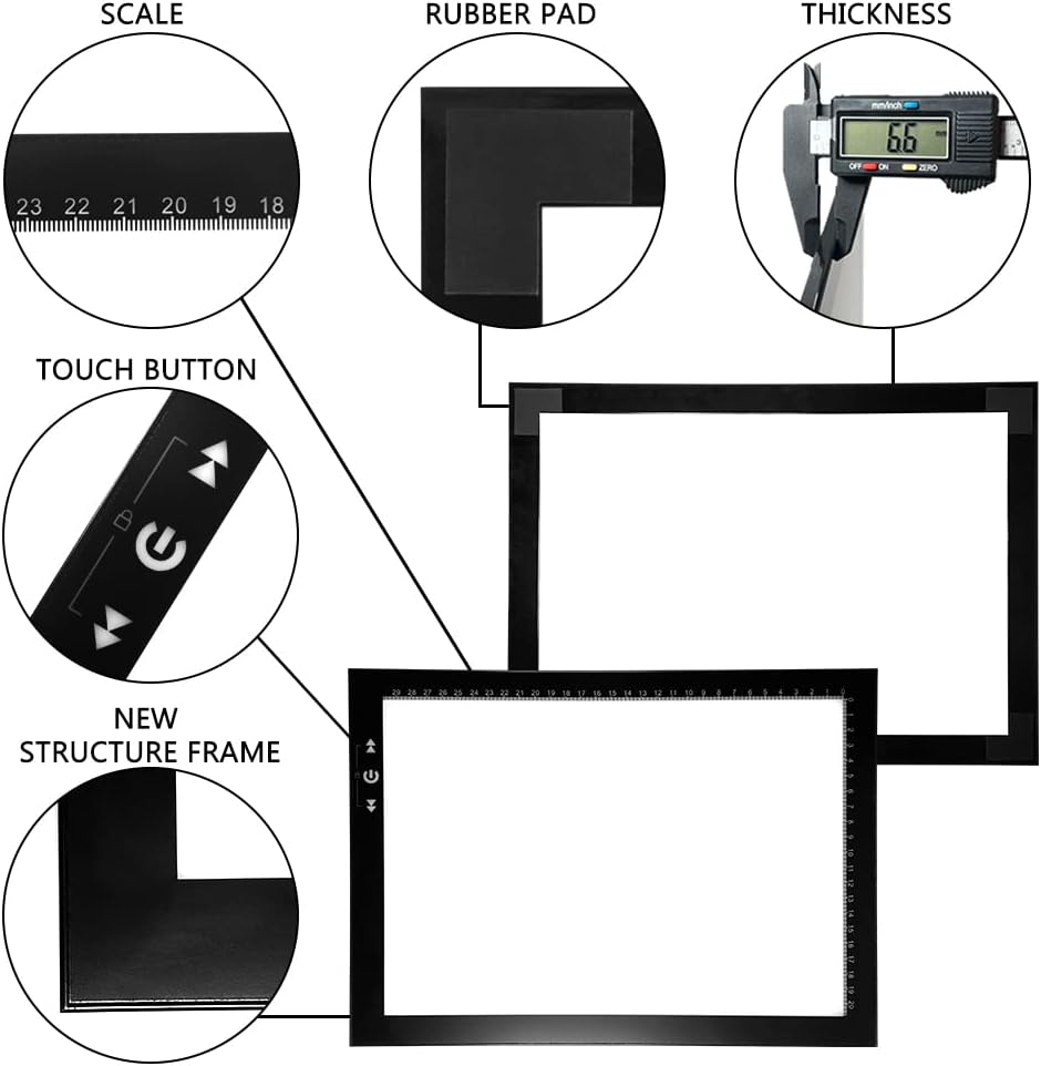 Thumbnail 2 de HSK A4 LED Artist Tracing Light Box Copy Table