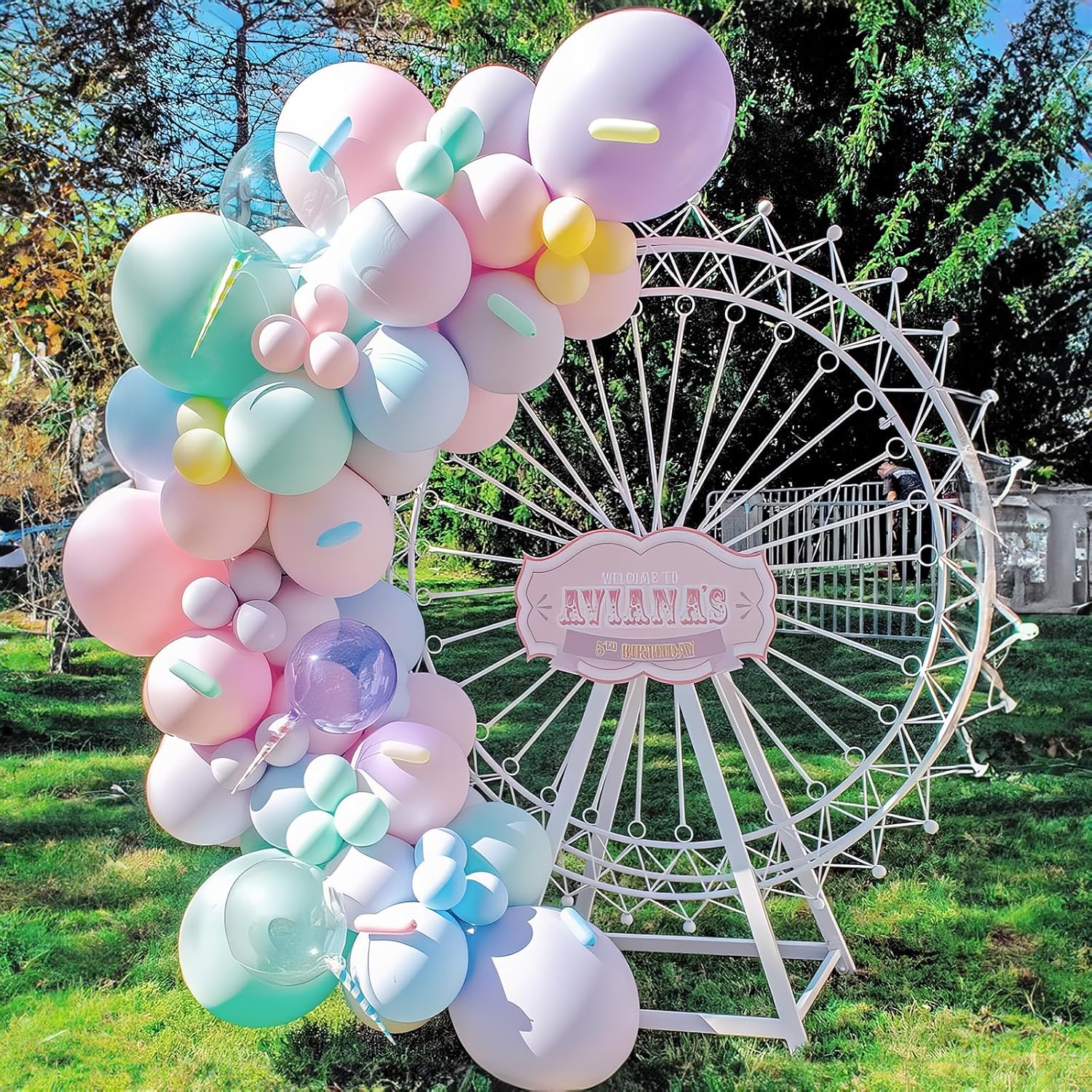 Thumbnail 2 de HILAVO Pastel Balloons Set (12 Inch) with Confetti Balloons for Macaron Rainbow Party Decor