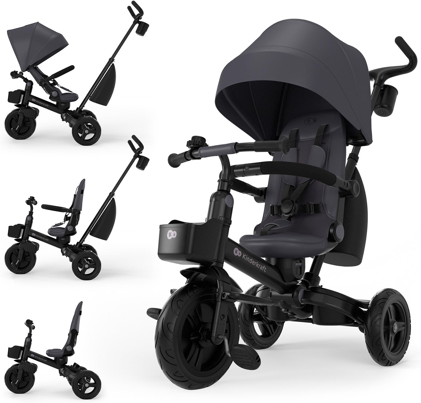 Kinderkraft AVEO 2 PRO Triciclo: comfort e versatilità per bambini da 9 mesi a 5 anni