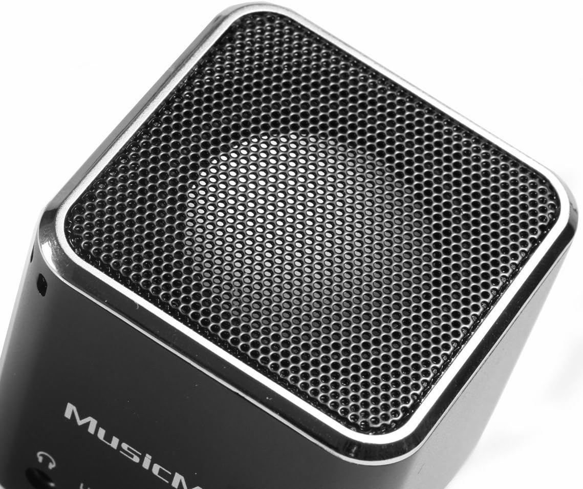 Thumbnail 3 de MusicMan Tragbarer Mini-Lautsprecher Soundstation – MP3-Player mit USB, MicroSD & 3,5-mm-AUX, 600-mAh-Akku (schwarz)