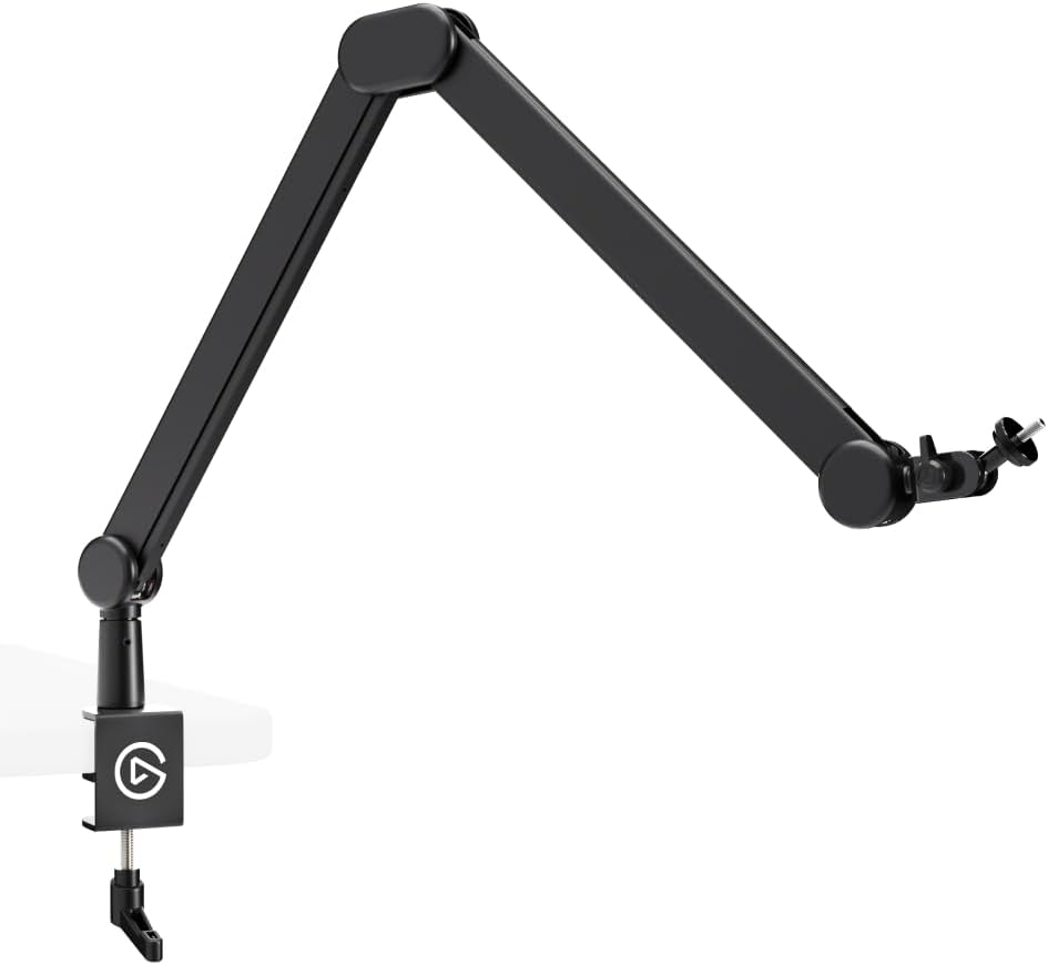 Detalle de Elgato Wave Mic Arm スタジオマイクアーム ケーブルチャンネル・360°回転・デスククランプ付属