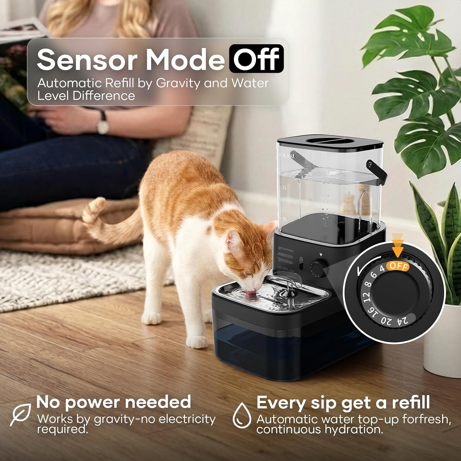 Detalle 2 de Cat Water Fountain, 3L