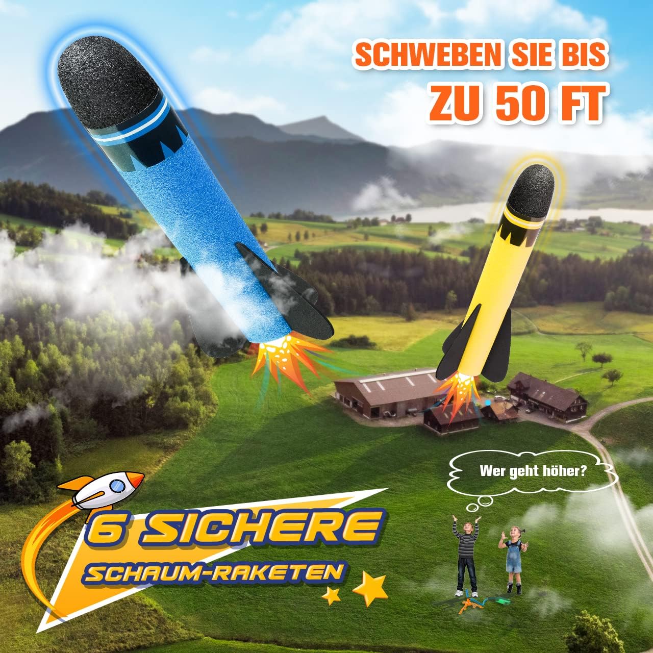 Thumbnail 5 de DejaNard Raketen Spielzeug Outdoor 3–12 Jahre