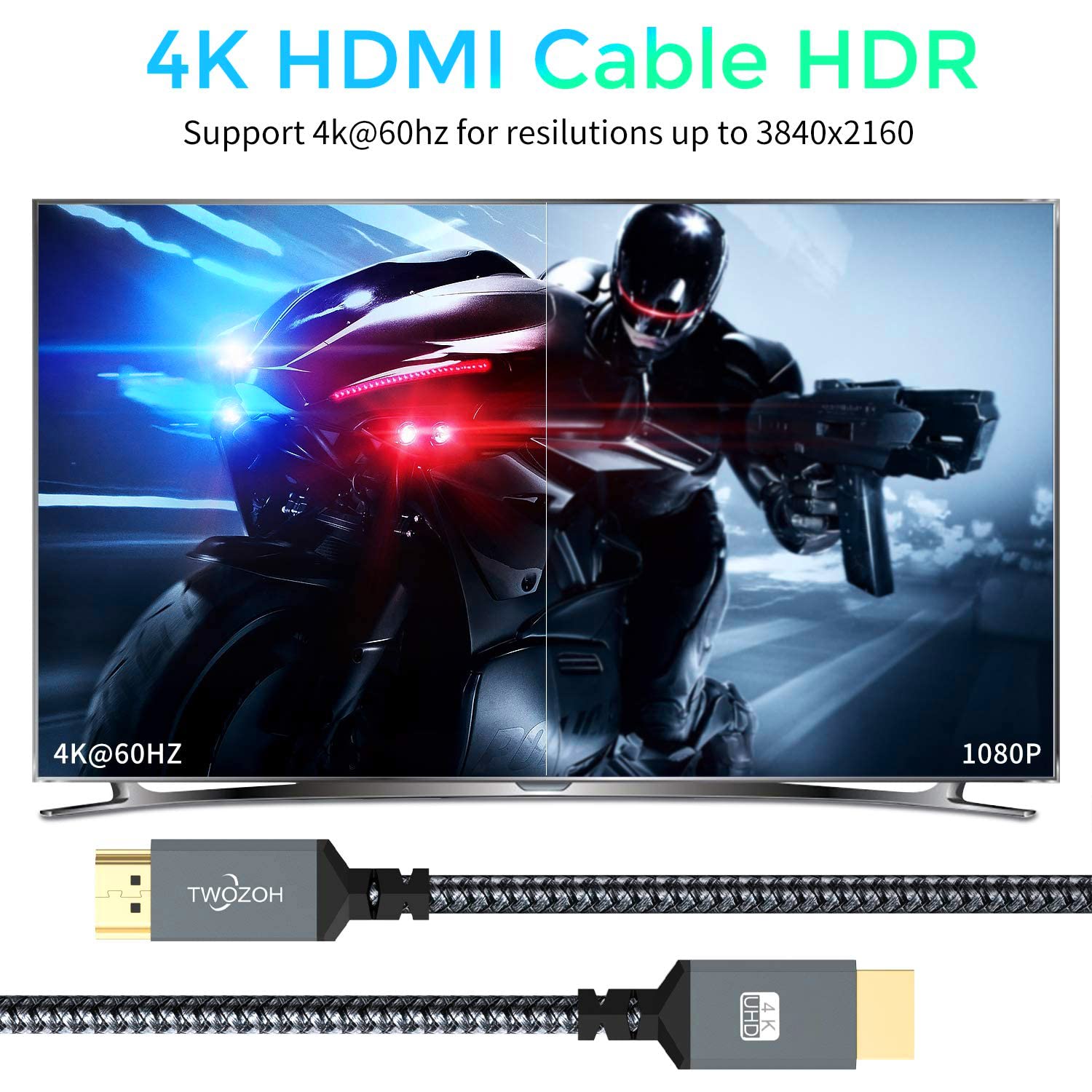 Thumbnail 6 de Twozoh 4K HDMI Kabel 3M
