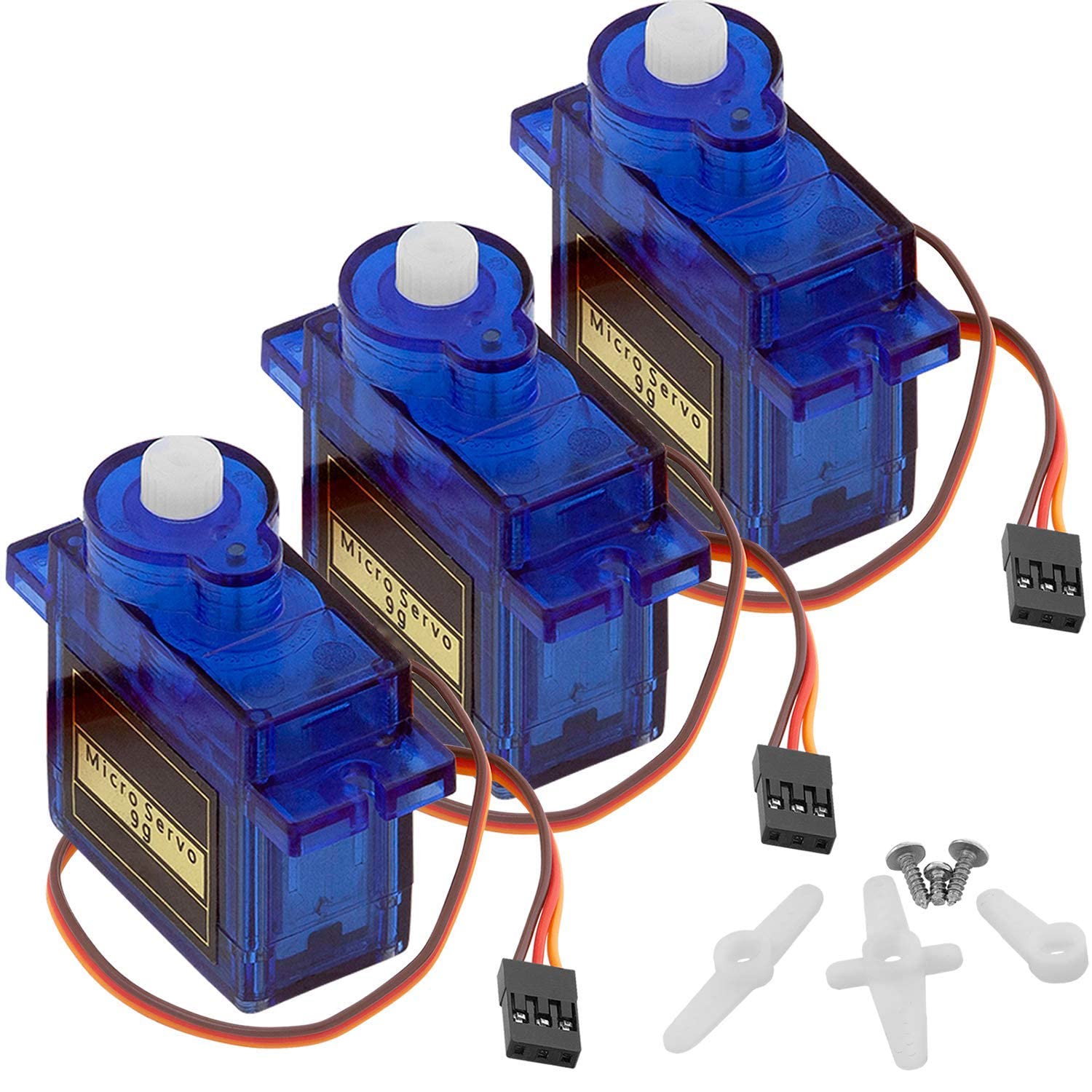 AZDelivery 3 micro-servomoteurs 9G compatibles SG90 pour RC et robot Arduino / Raspberry Pi