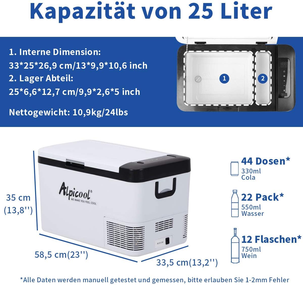 Thumbnail 4 de Alpicool K25 25L Kompressor Kühlbox