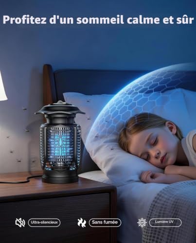 Detalle de Lampe Anti Moustique AeroCool 20W – sécurité et efficacité pour l’intérieur et l’extérieur