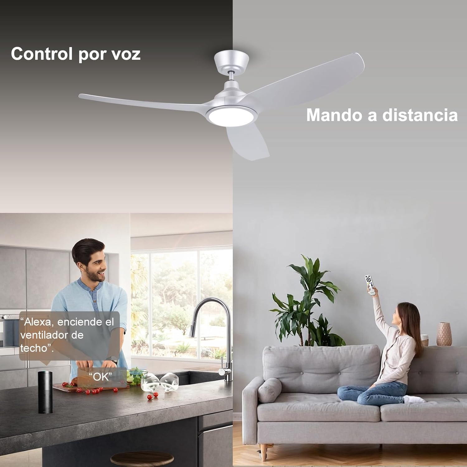 Thumbnail 4 de Ovlaim 132 cm ventilador techo inteligente