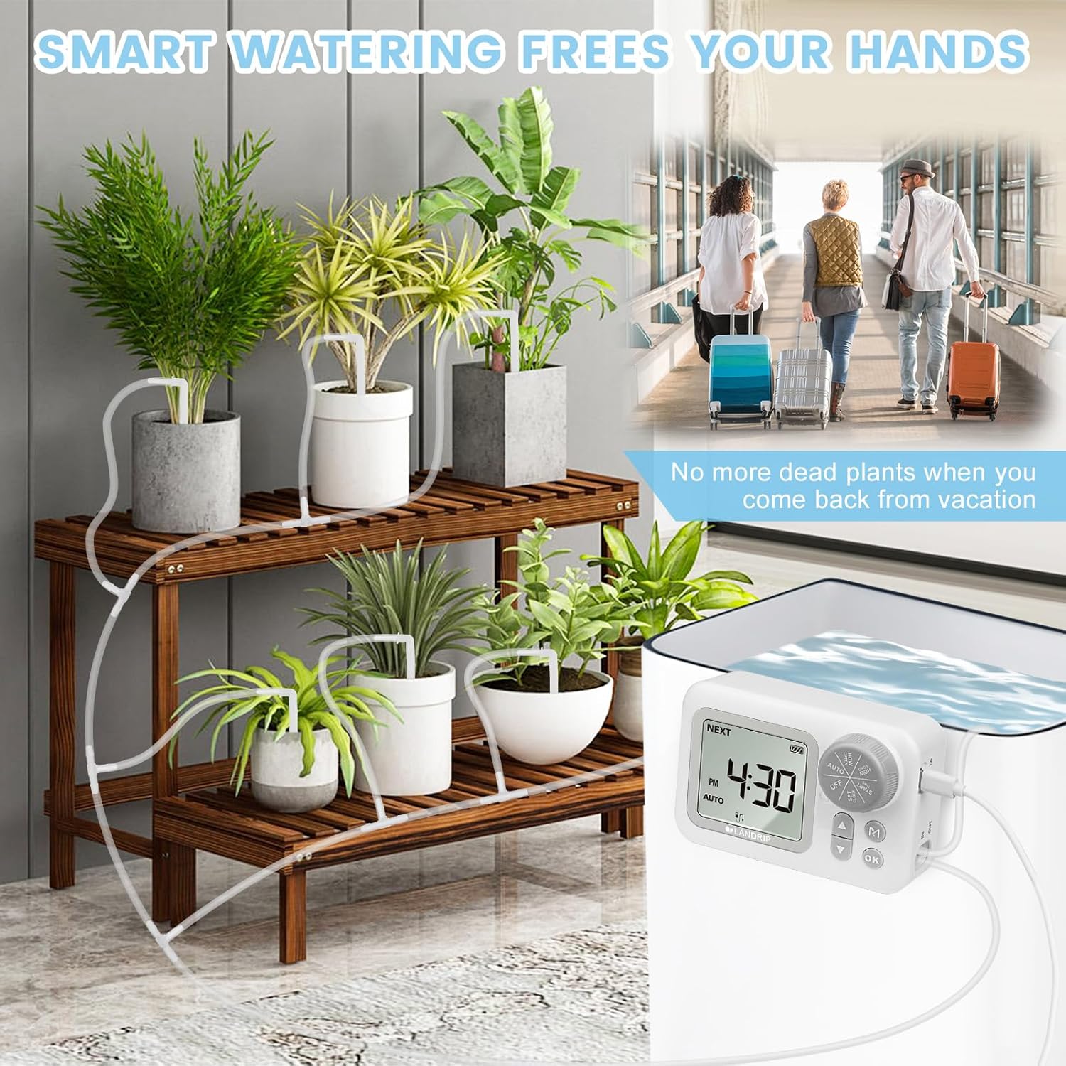 Thumbnail 6 de Landrip Irrigazione Automatica Vasi: Kit per 15 Piante in Vaso con Controllo LCD